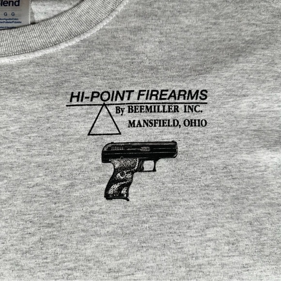 Hi Point Firearms Vintage T Shirts Mansfield‎ Ohio Collection Gray Jerzees Y2K L - Picture 2 of 11